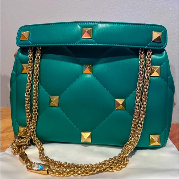 Valentino Roman Large Pyramid Rockstud Shoulder Handbag - Picture 7 of 11